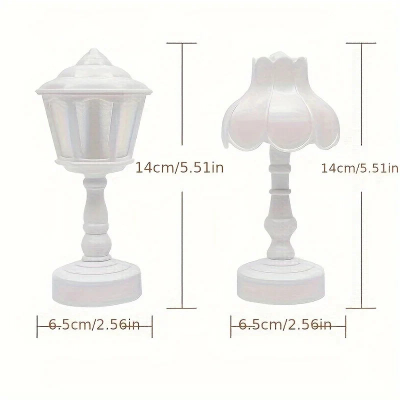 Serene Blossom LED Night Lamp - Modern Battery-Powered Table Light