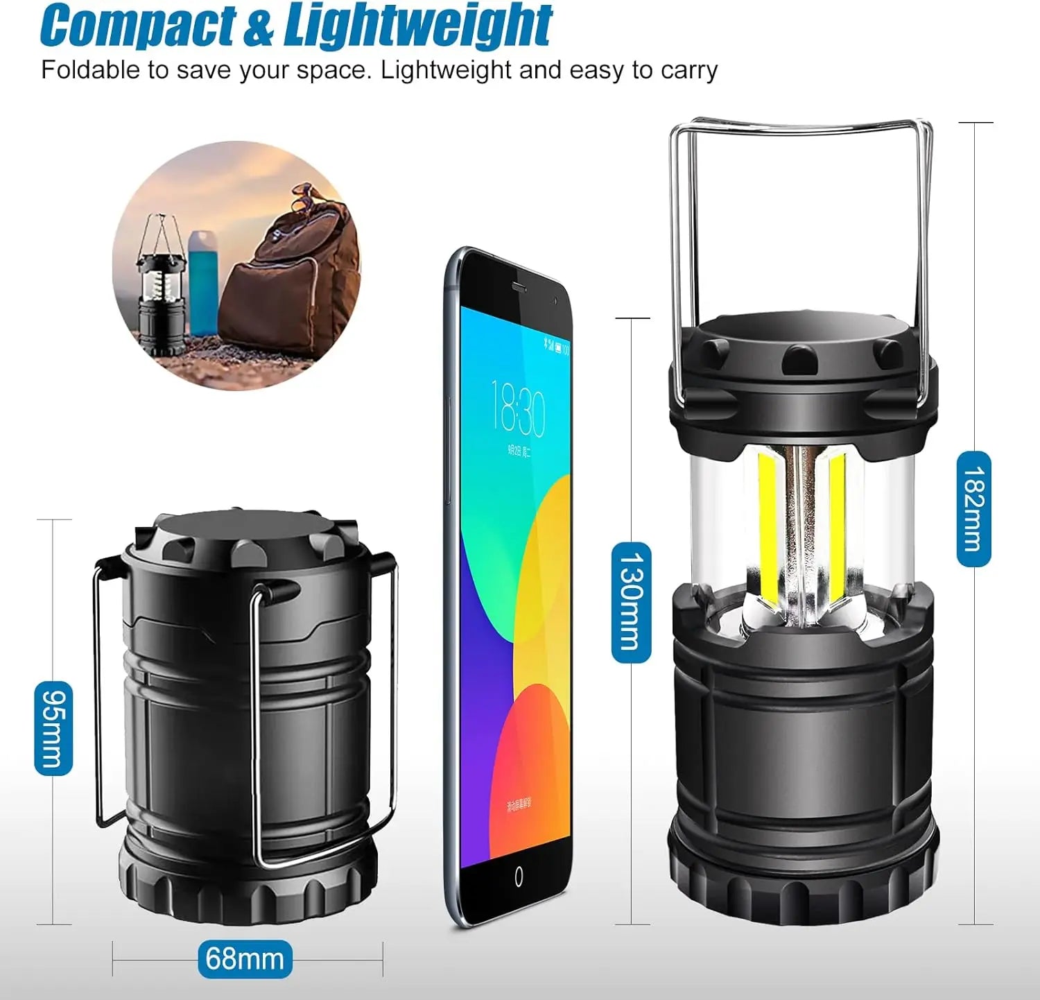 BrightWay Portable Lantern: Battery-Powered Emergency Lighting