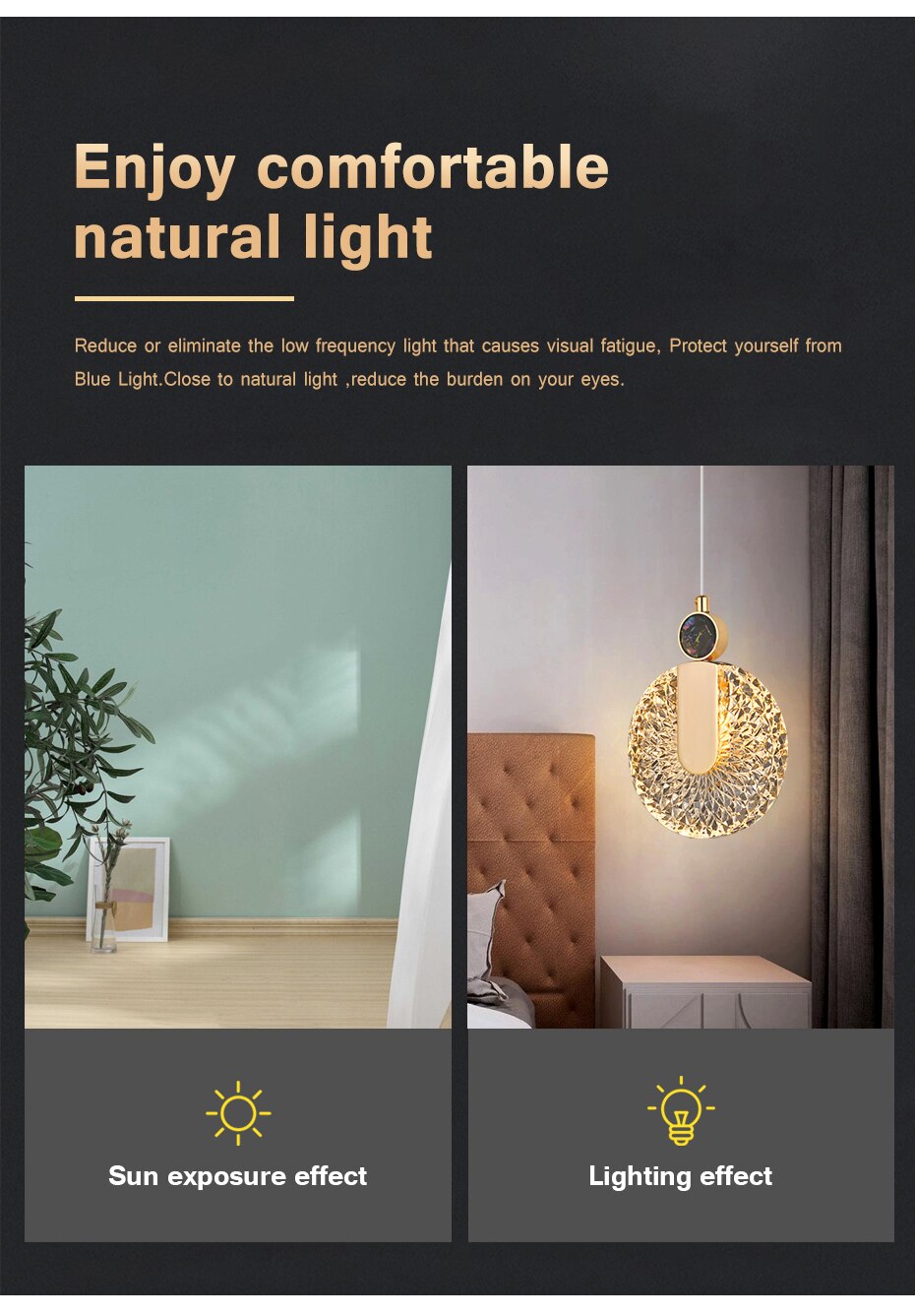 Luxe Aura Crystal Round Pendant Light Fixture