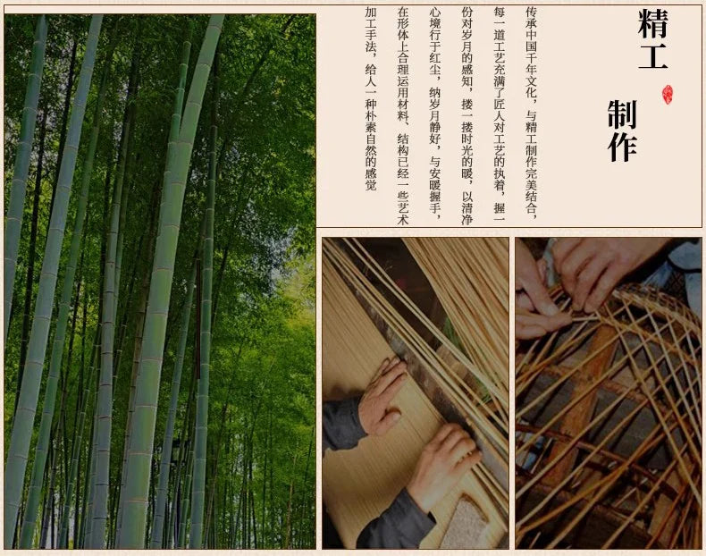 Artisan Crafted Bamboo Pendant Light – Eco-Friendly LED Fixture