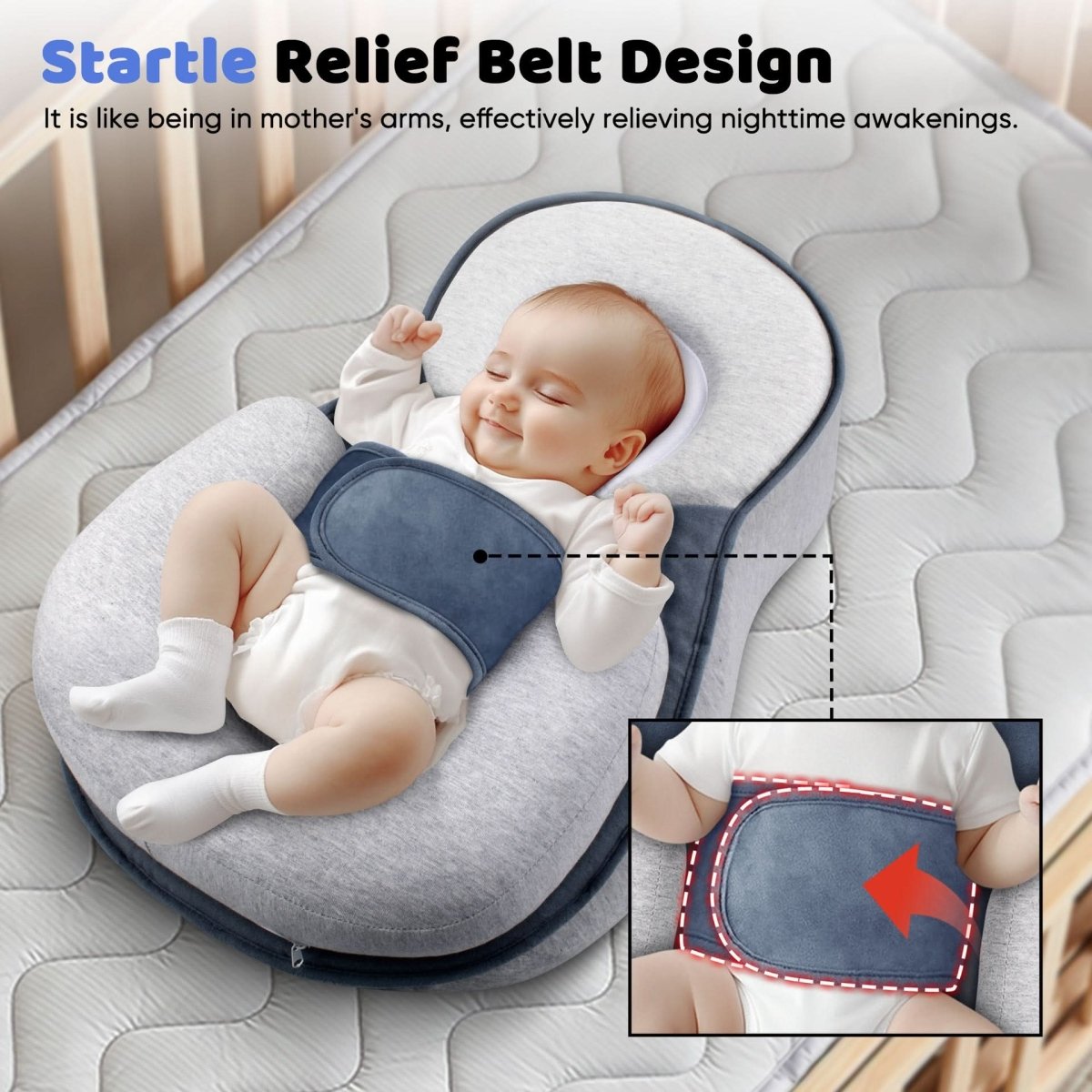 SafeSlumber Infant Support Pillow for Peaceful Sleep