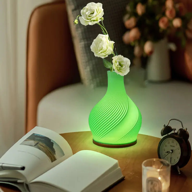 Elegant Vase Lamp with Adjustable LED Lighting for Home Decor