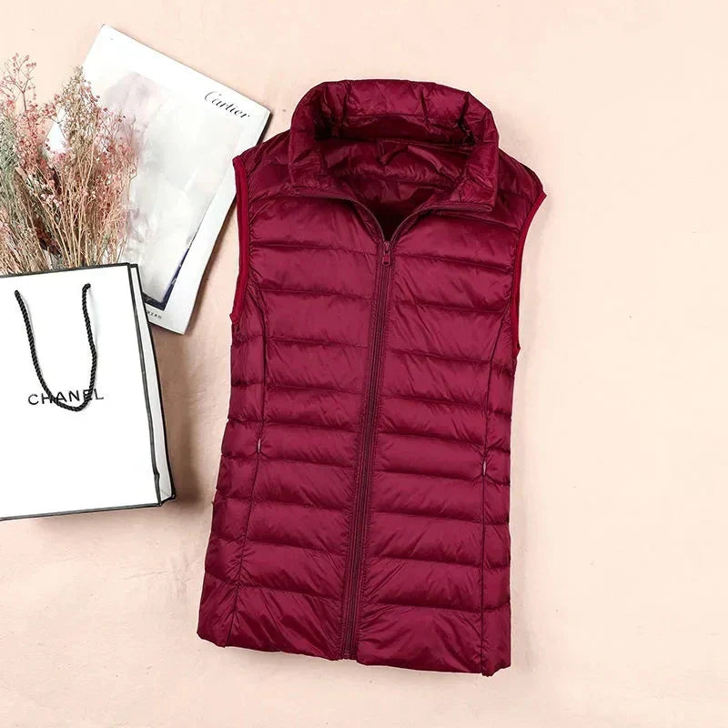 ChicSleeve Women's Lightweight Down Vest for Cold Weather