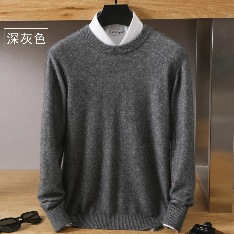 Sumptuous Cashmere Blend O-Neck Pullover for Ultimate Comfort