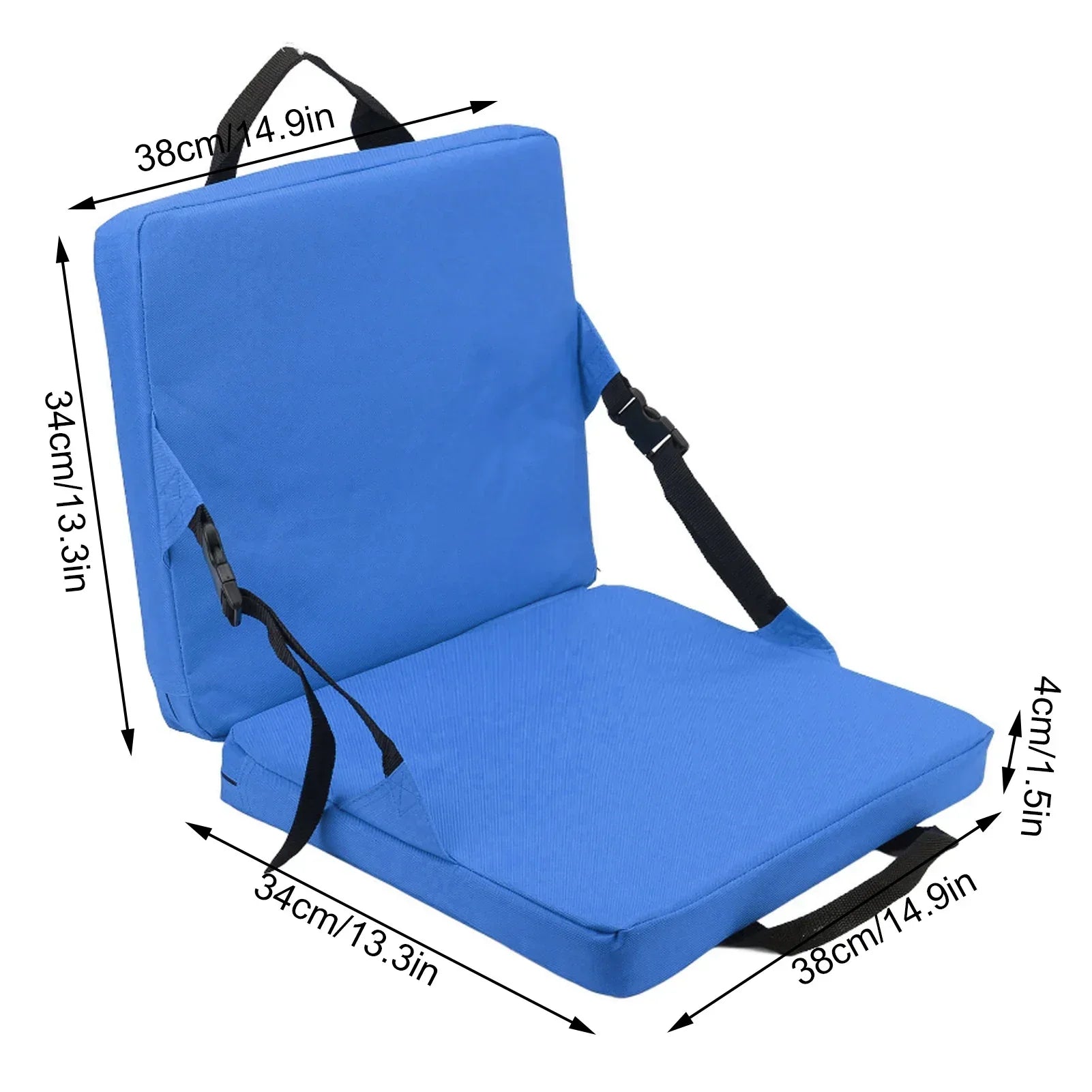 Outdoor Folding Chair with Padded Backrest for Comfort