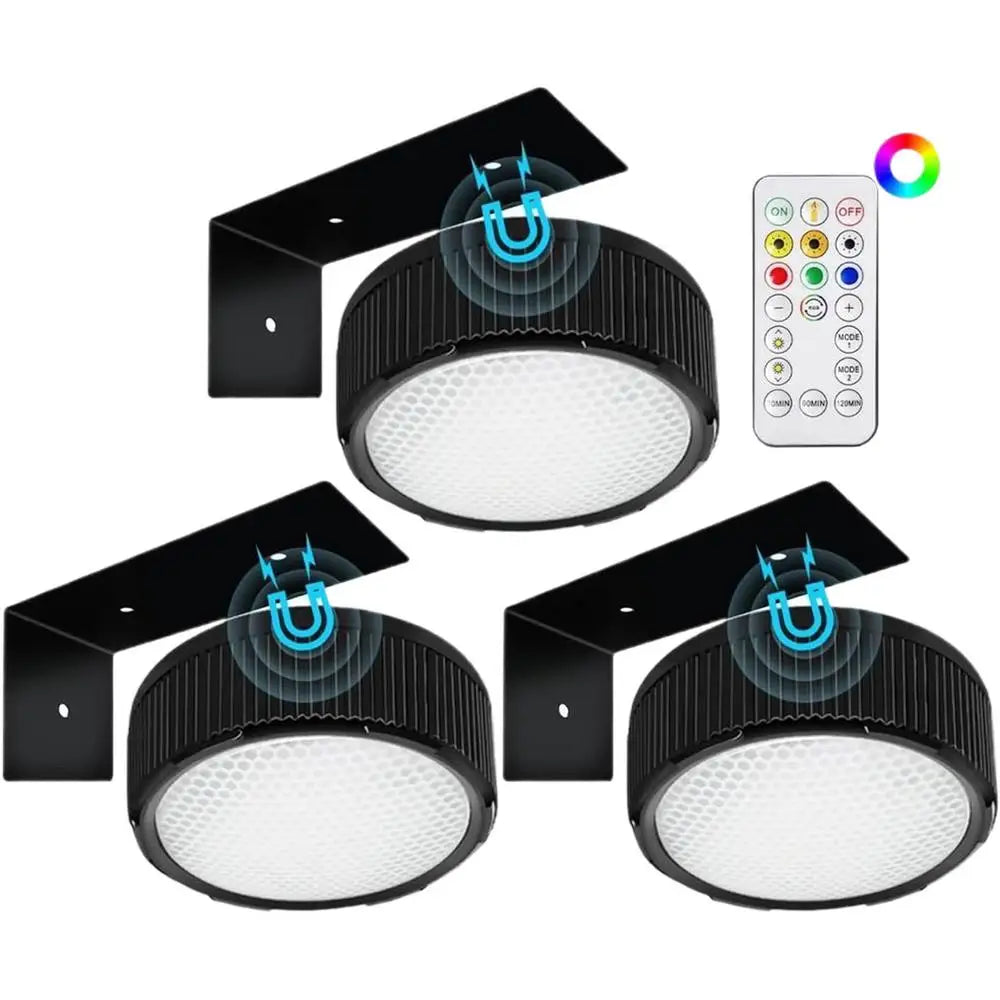 Set of 3 Adjustable Remote-Controlled Art Lamps