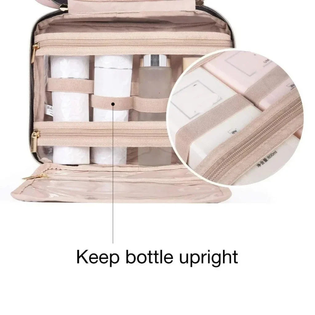 Travel-Friendly Makeup Organizer with Versatile Hanging Design