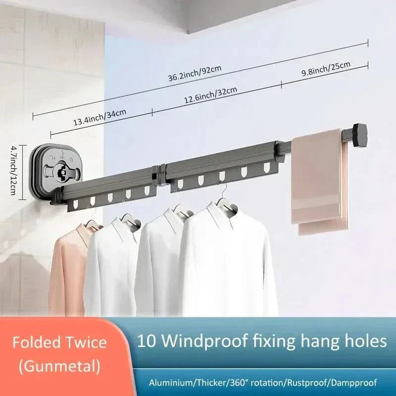 SpaceSaver Wall-Mounted Drying Rack - Compact & Stylish