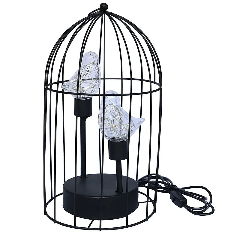 Charming Bird-Haven Table Lamp with Warm LED Glow