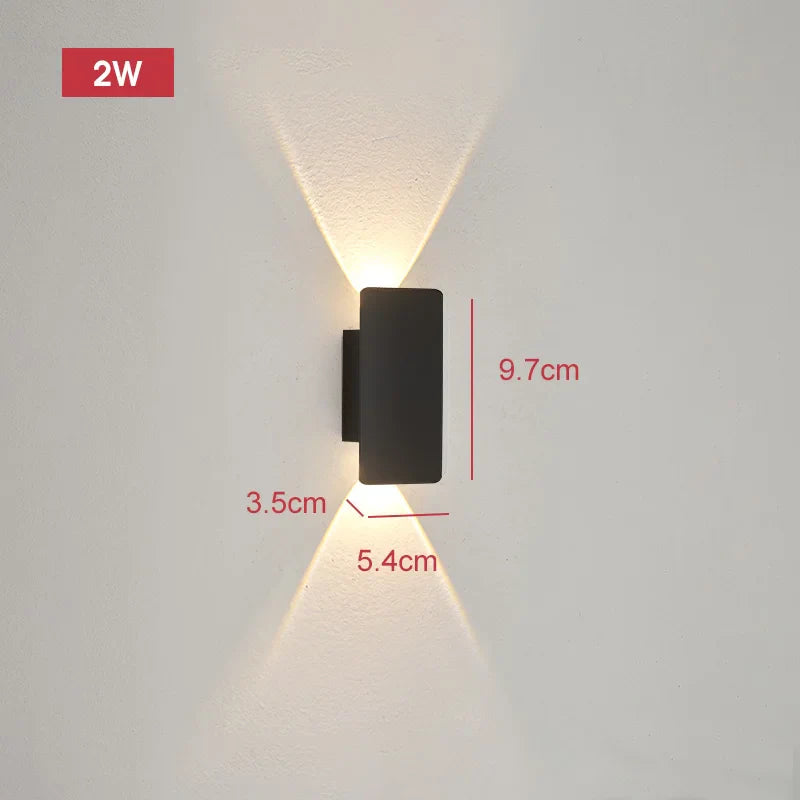 Sleek Waterproof Outdoor Wall Lamp – 12W LED Aluminum Fixture