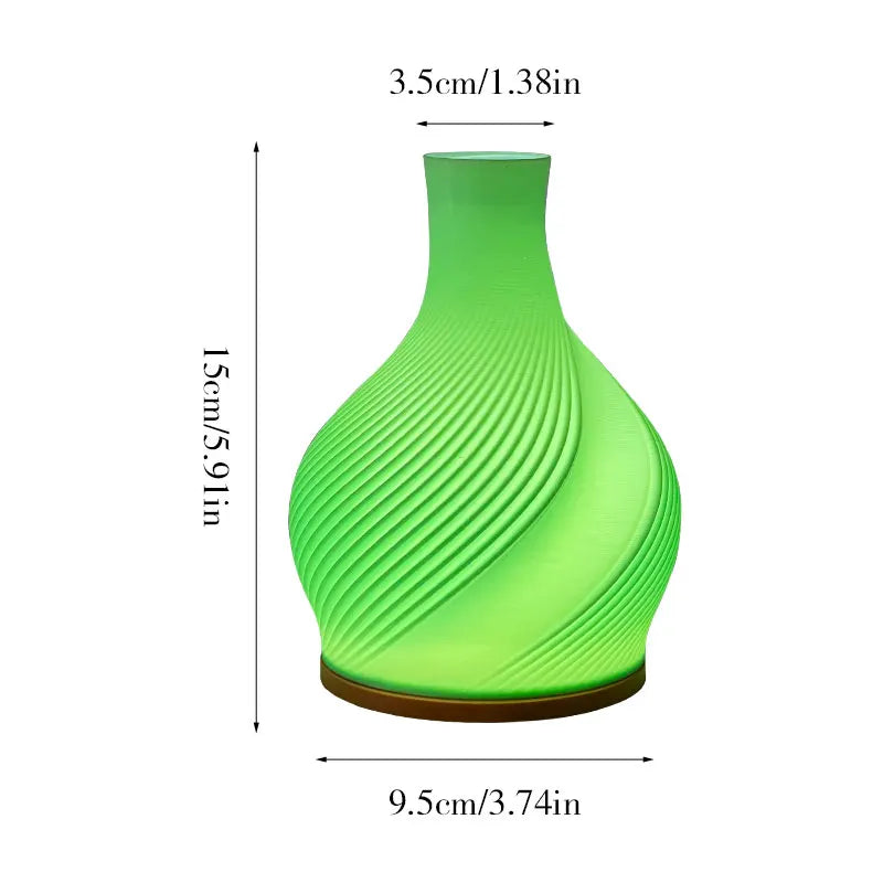 Elegant Vase Lamp with Adjustable LED Lighting for Home Decor