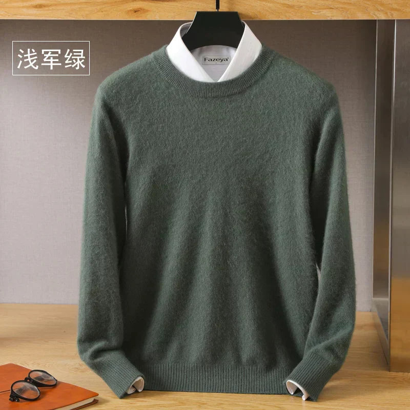 Sumptuous Cashmere Blend O-Neck Pullover for Ultimate Comfort