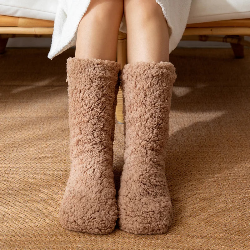 Cozy Luxe Cashmere Socks for Women with Secure Grip
