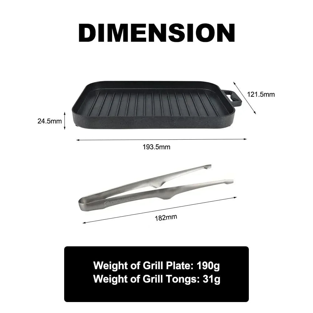AdventureChef Portable Grill Plate Collection for Outdoor Cooking