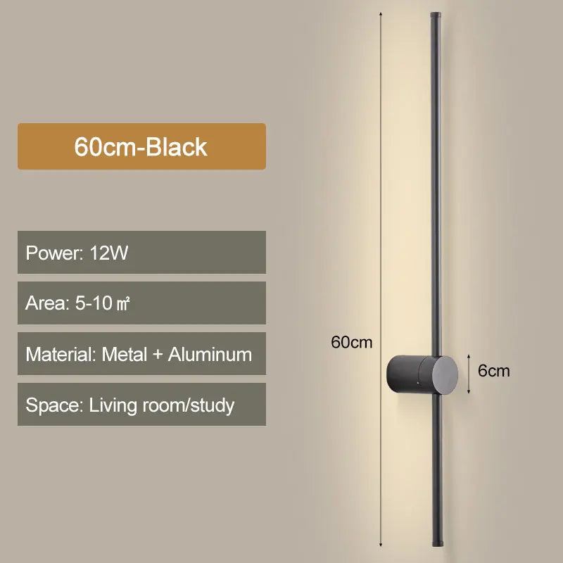 Taavita Wall Lamp Rod Black - Elegant Design for Your Home