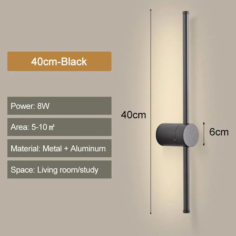 Taavita Wall Lamp Rod Black - Elegant Design for Your Home