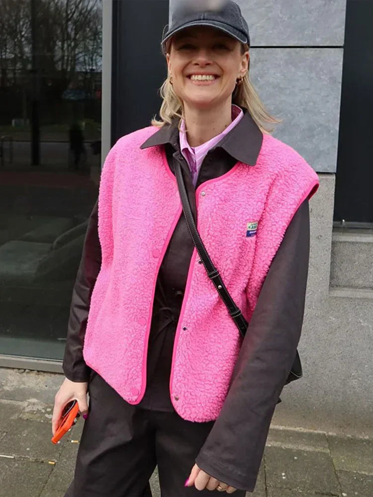 Women's Vest | Soft Sherpa Fleece | Sleeveless Lightweight Layer | Comfortable Fit