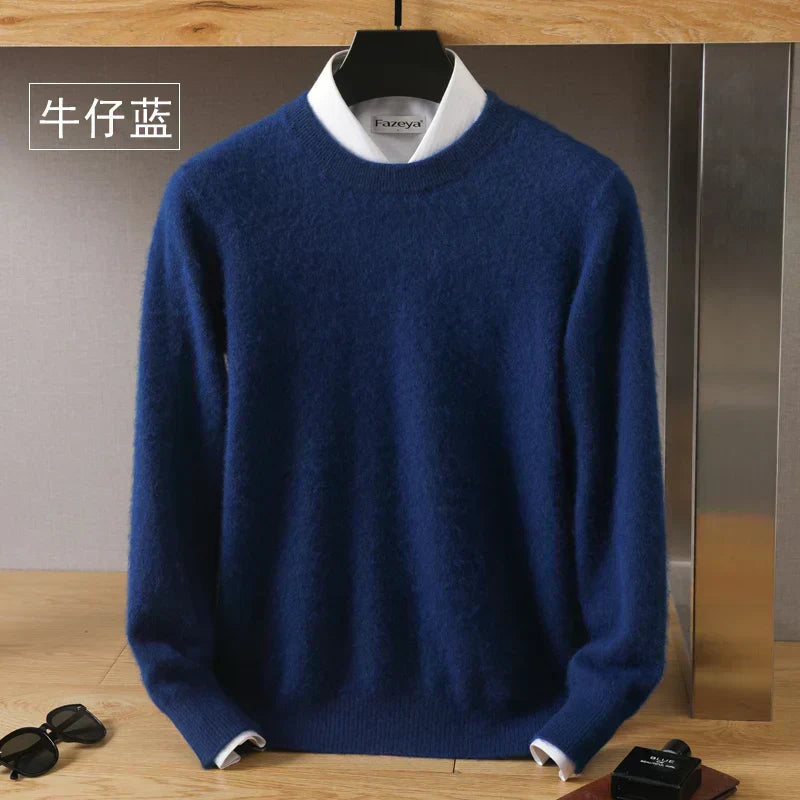Sumptuous Cashmere Blend O-Neck Pullover for Ultimate Comfort