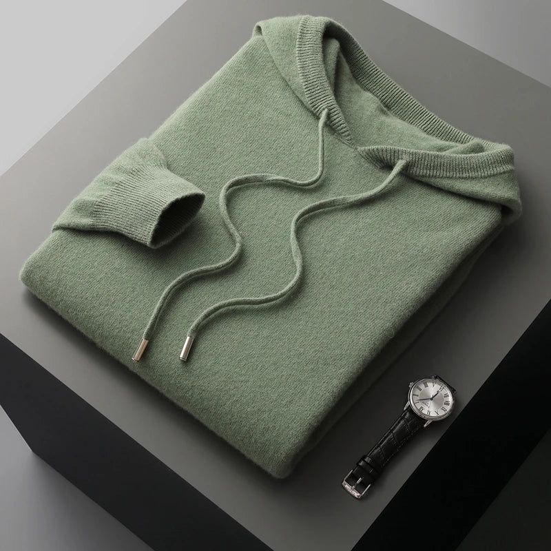 Cozy Merino Wool Hoodie: Elegant Comfort for Chilly Days