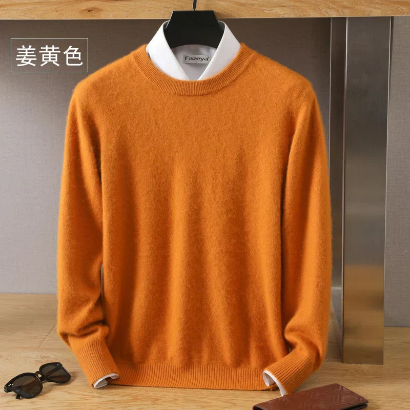 Sumptuous Cashmere Blend O-Neck Pullover for Ultimate Comfort