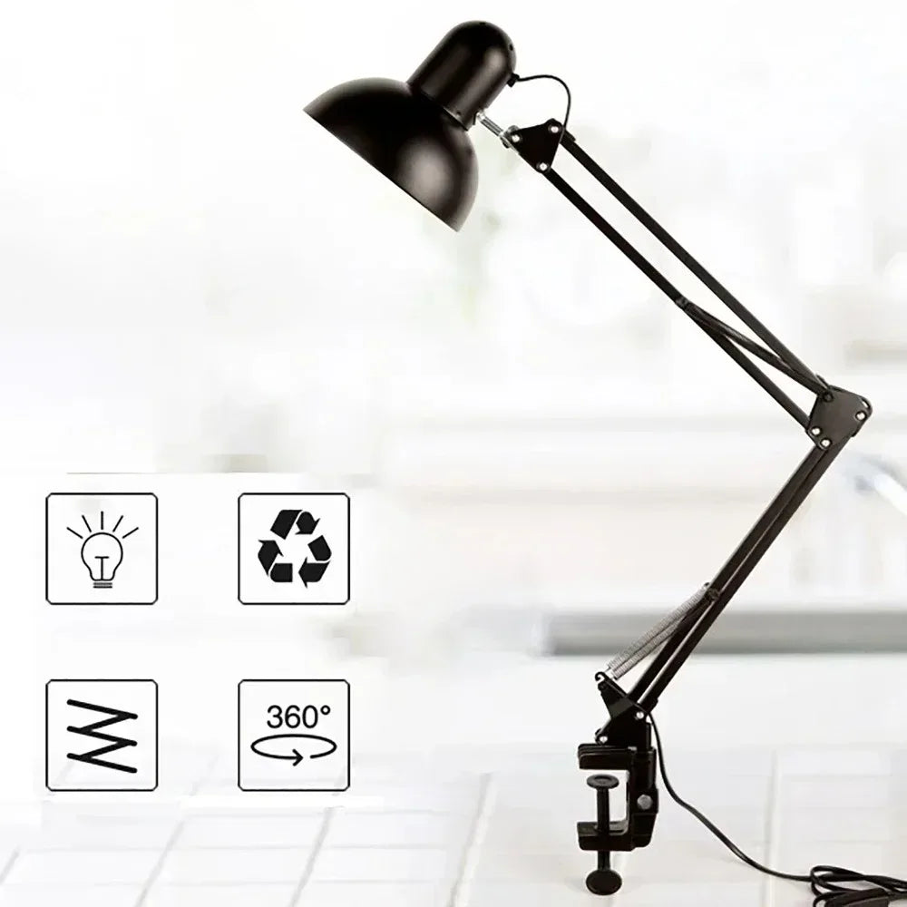 Versatile Metal LED Lamp for Enhanced Workspace Illumination