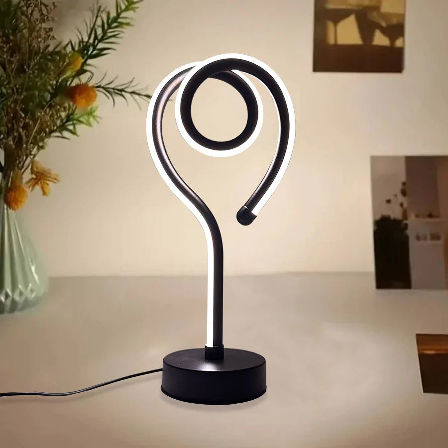 Enchanting Ripple Light: Rechargeable RGB Table Lamp with Remote