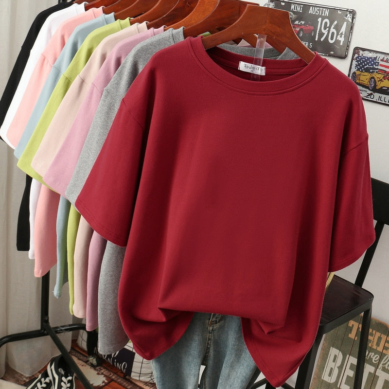 Plus-Size T-Shirt for Women | Oversized Crew Neck Design | Soft Cotton Fabric | Comfortable Fit
