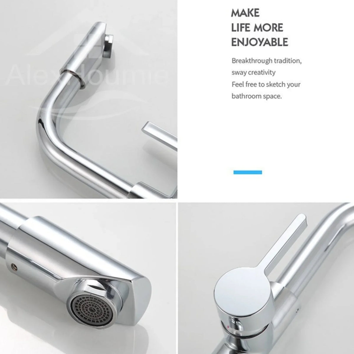 Elegant 360° Swivel Chrome Faucet for Effortless Water Control