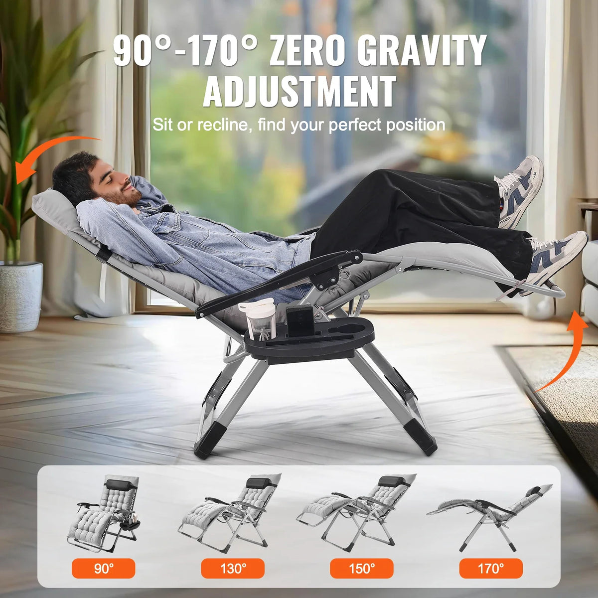 Floating Bliss Recliner Chair with Adjustable Comfort and Cup Holder