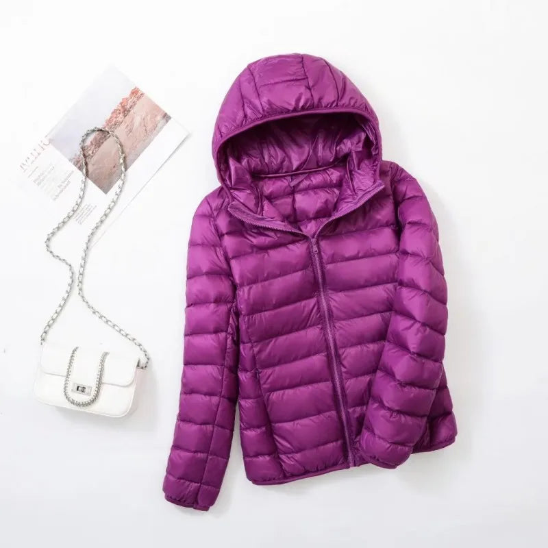 Reversible Hooded Down Jacket | Lightweight Insulated & Quilted Design | Dual-Style Versatile Warmth