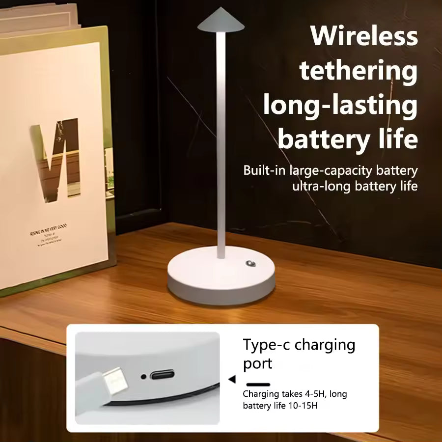 Portable Touch-Control LED Lamp for Stylish Spaces
