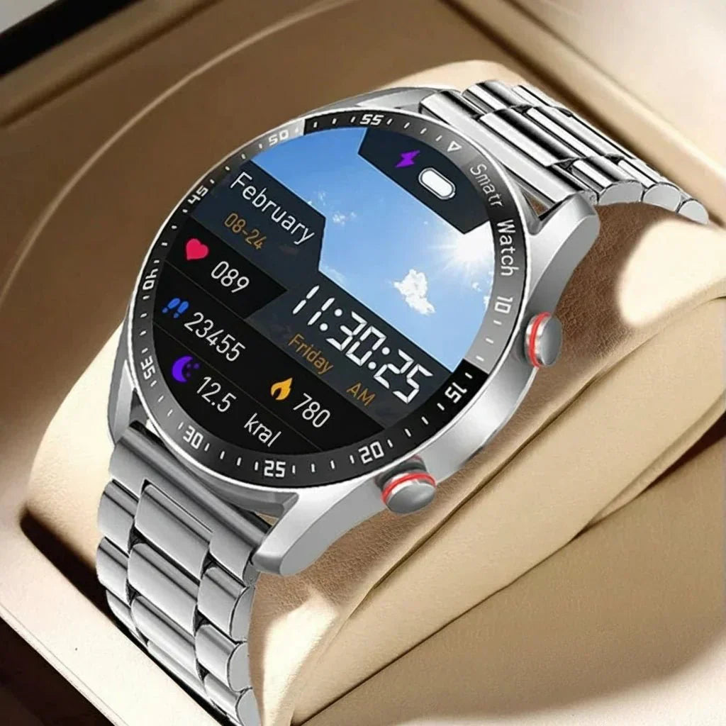 HealthSync Elite Men's Smartwatch with ECG, PPG, and Call Features