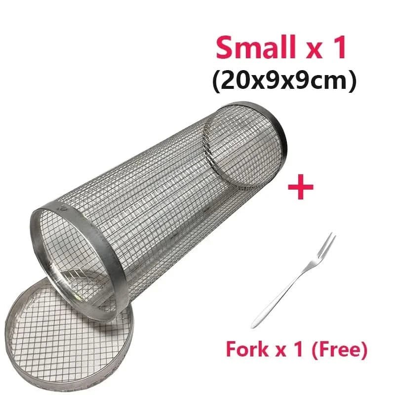 GrillMate Rotating Stainless Steel Barbecue Basket for Perfect Cooking