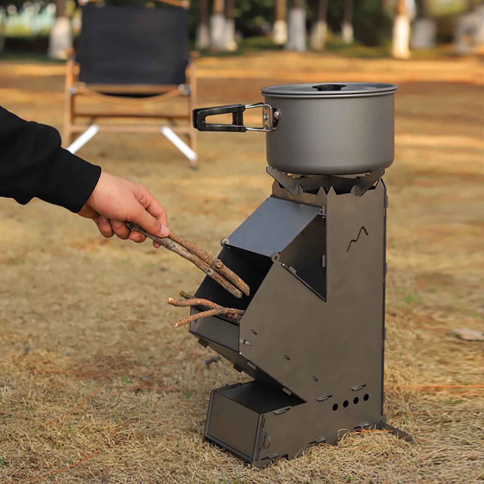 Outdoor Portable Wood Burning Stove Heater for Camping