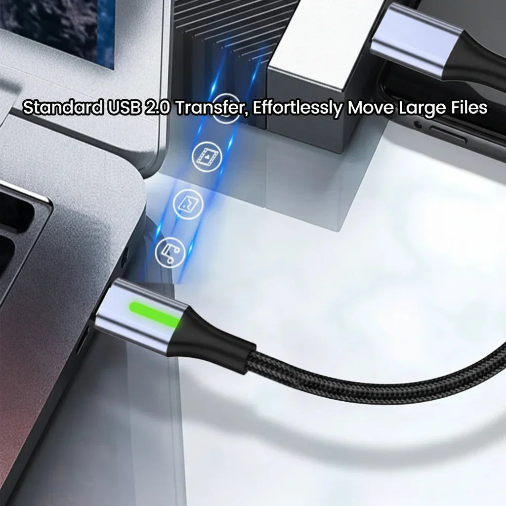 Ultra-Fast USB-C Cable for External Drives – 6A Charging