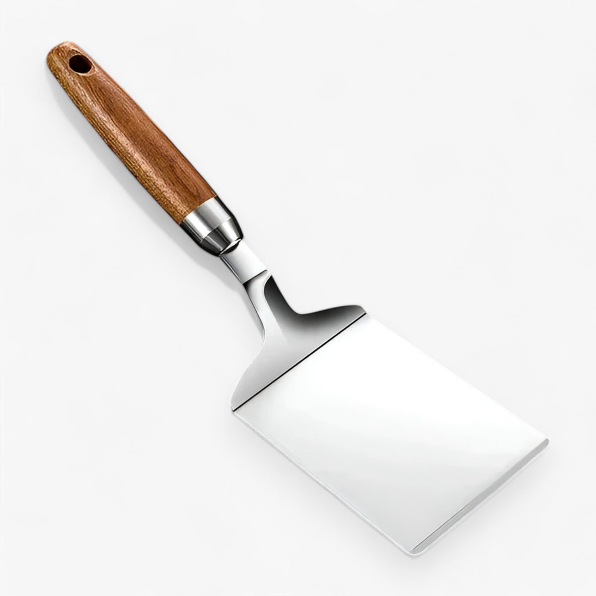 Wooden Handle Square Turner – Accurate Flipping for Grilling and Cooking
