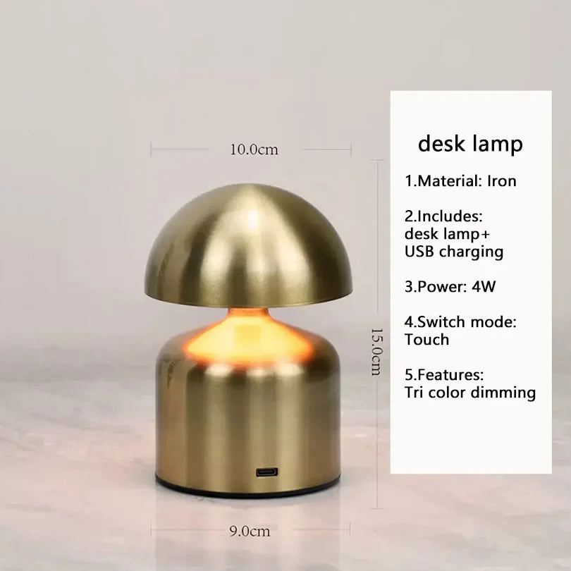 Versatile Touch-Control LED Night Lamp with 3 Color Settings