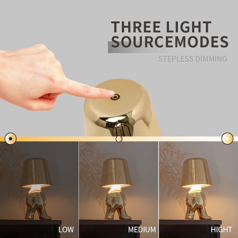 Artistic Luxe LED Table Lamp with USB for Modern Spaces
