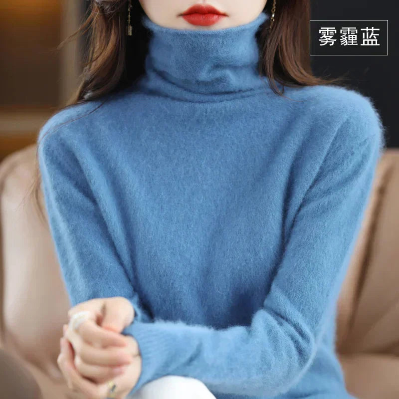 Luxura Cashmere High-Collar Sweater for Cozy Seasons