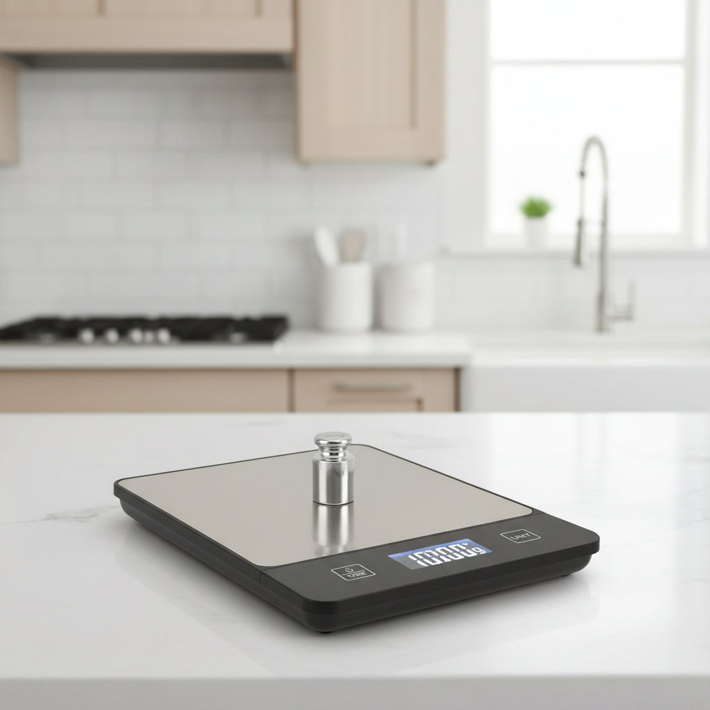Precision Weighing Scale with Stainless Steel Finish, 22 Lb Limit