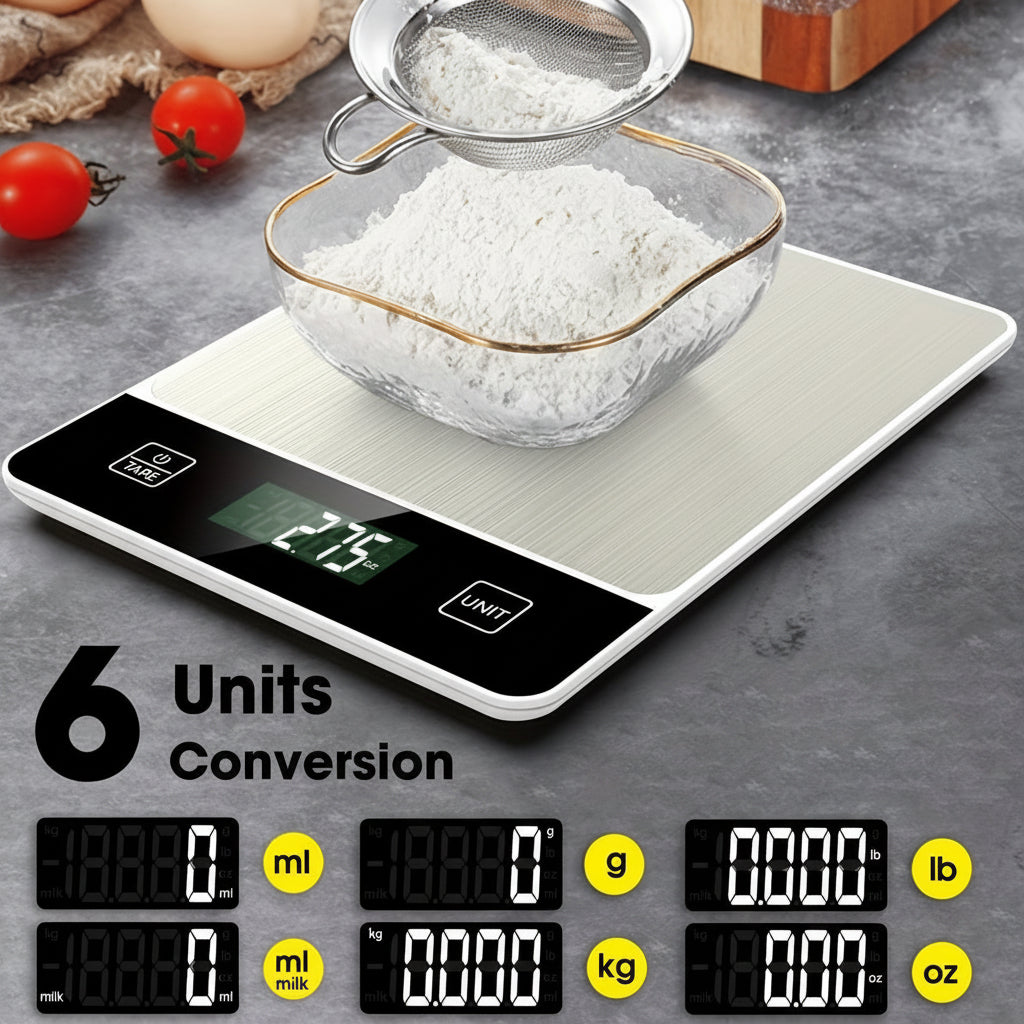 Precision Weighing Scale with Stainless Steel Finish, 22 Lb Limit
