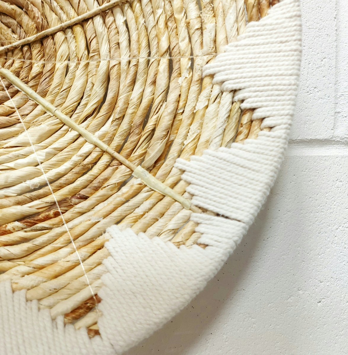 Handcrafted Seagrass Wall Baskets with Tribal Flair