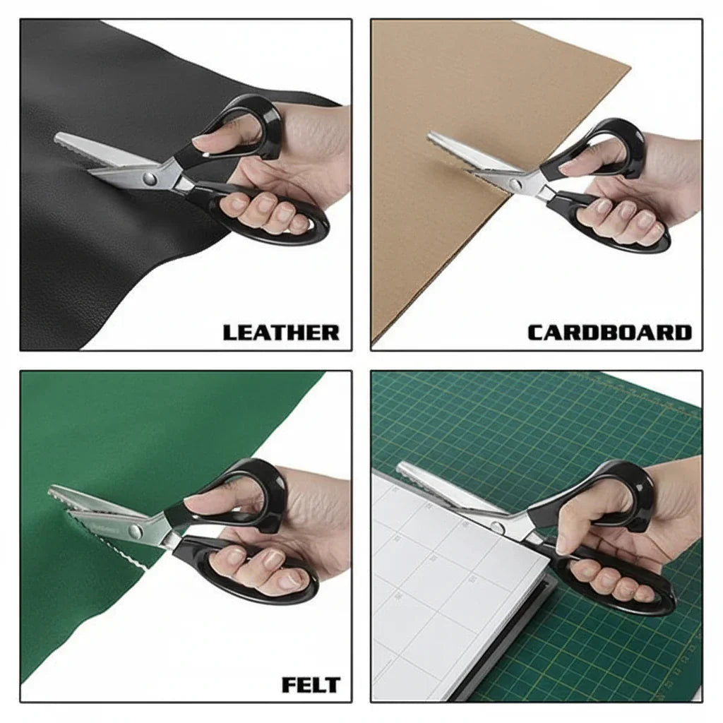 Precision Zigzag Cutting Shears for Crafting and Sewing