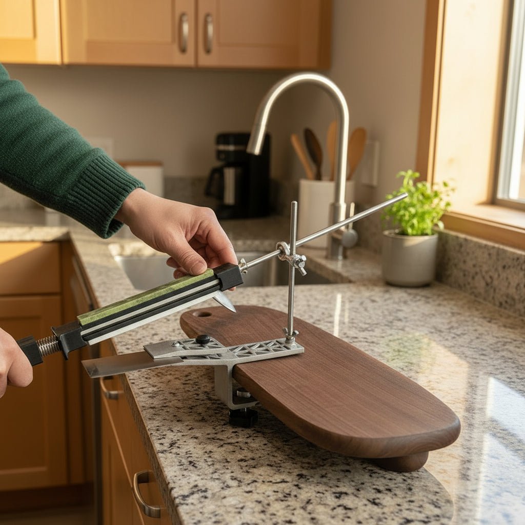 Precision Pro Manual Knife Sharpener with Adjustable Clamp