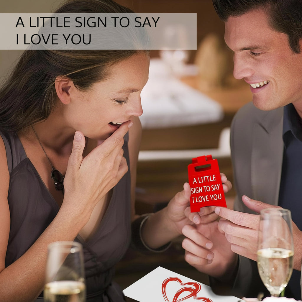 Charming Love Message Table Sign for Home Décor