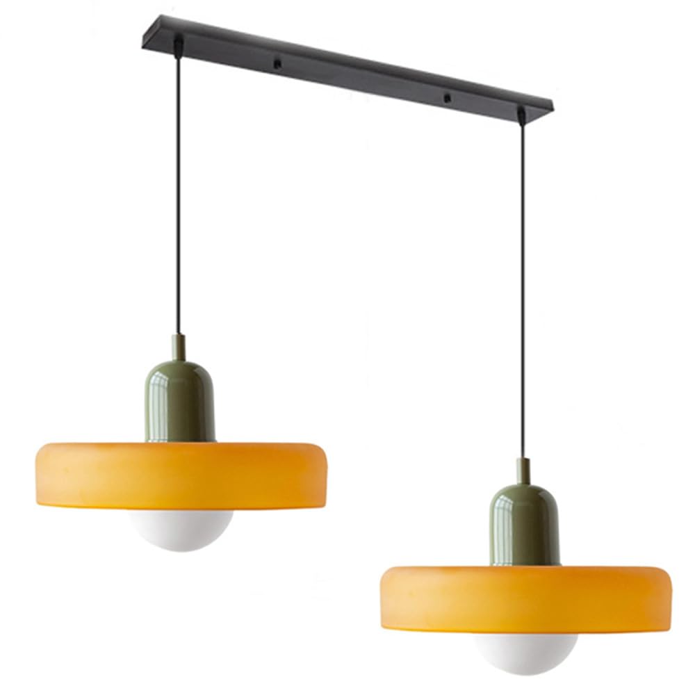 2 Heads Taavita Modern Glass Pendant Light - Elegant and Versatile Design