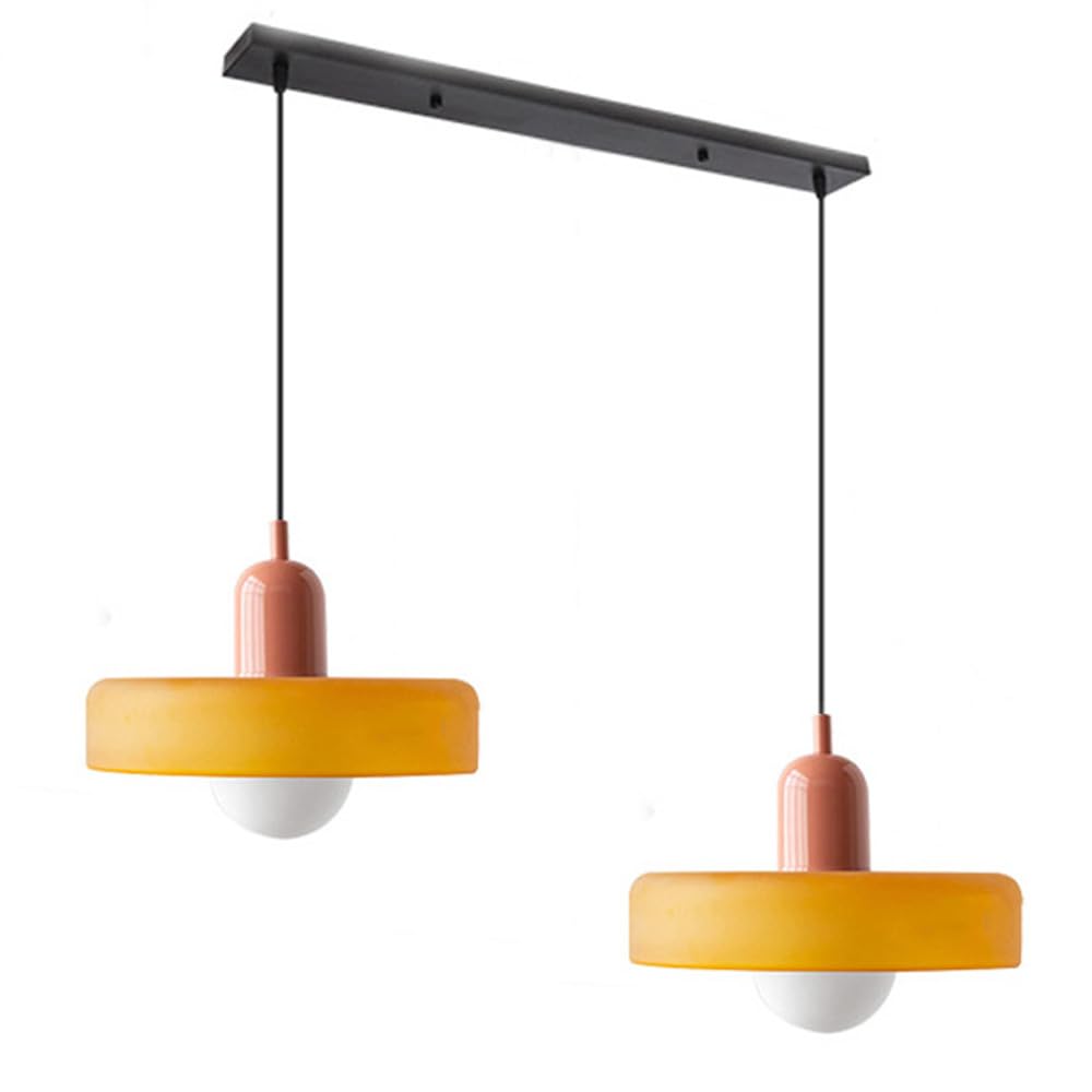 2 Heads Taavita Modern Glass Pendant Light - Elegant and Versatile Design