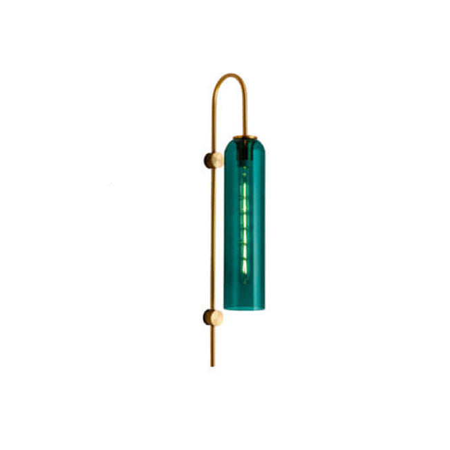Taavita Luxury Glass Column Bent Arm 1-Light Wall Lamp
