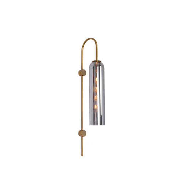 Taavita Luxury Glass Column Bent Arm 1-Light Wall Lamp