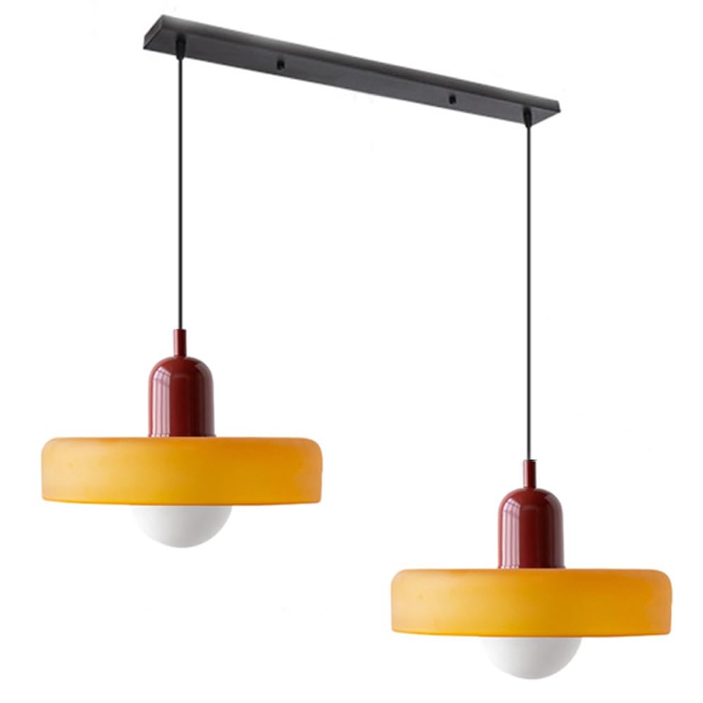 2 Heads Taavita Modern Glass Pendant Light - Elegant and Versatile Design